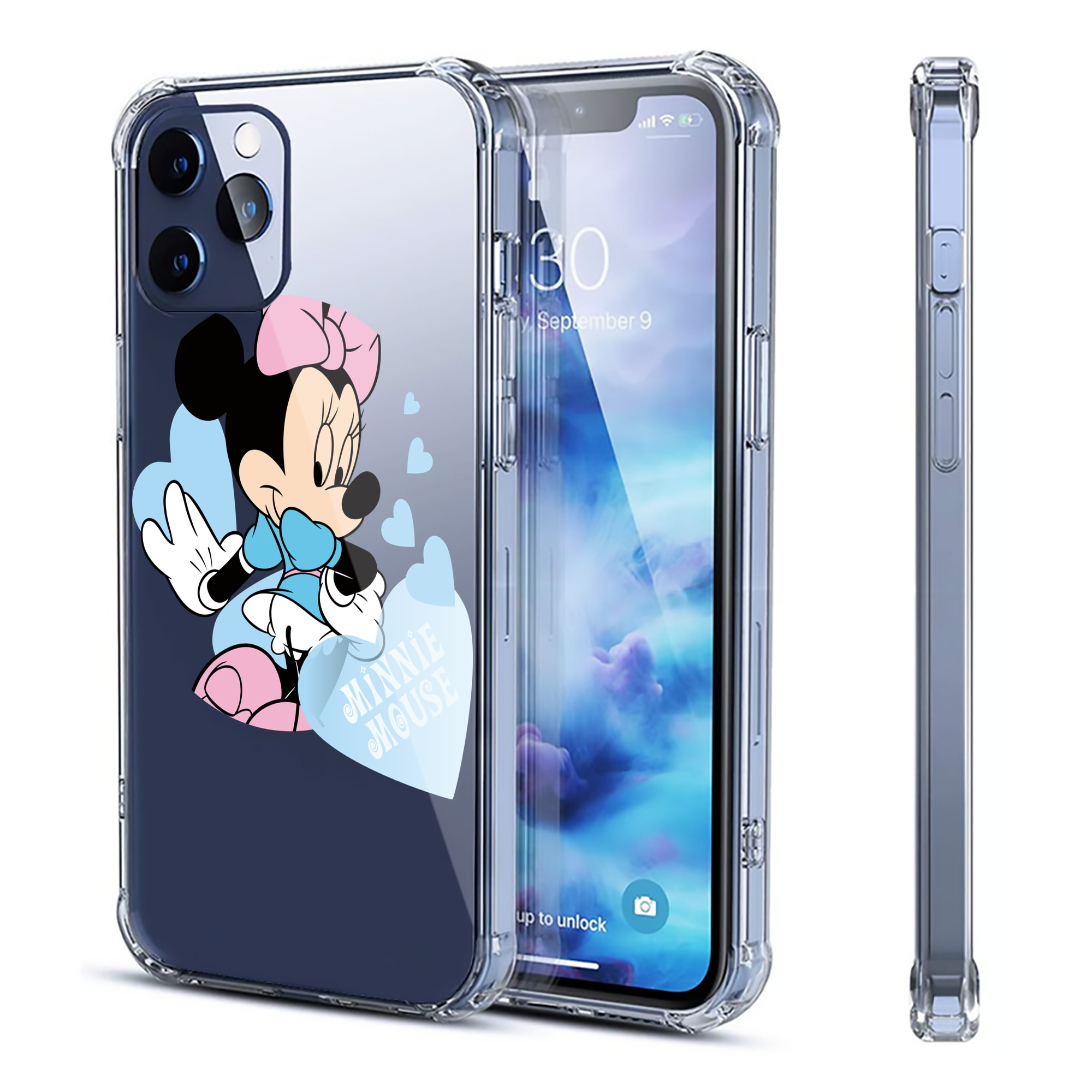 （画像用） ミッキーマウス Mickey Mouse 【iPhone 12シリーズ対応】透明スマホケース（クリアソフトケース）